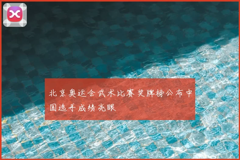 北京奥运会武术比赛奖牌榜公布中国选手成绩亮眼