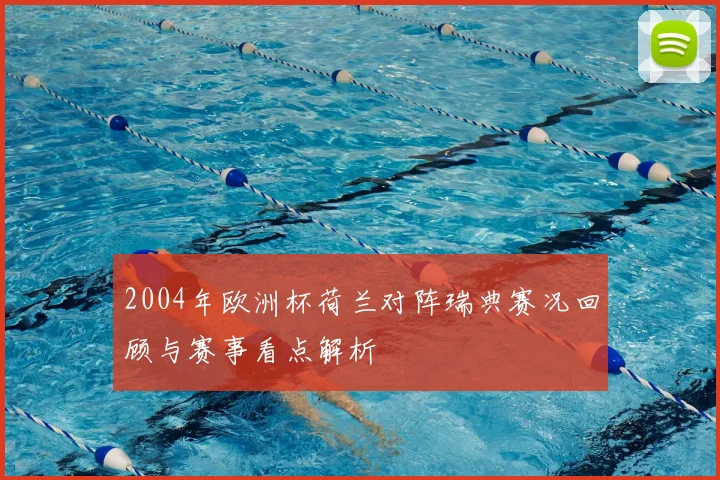 2004年欧洲杯荷兰对阵瑞典赛况回顾与赛事看点解析